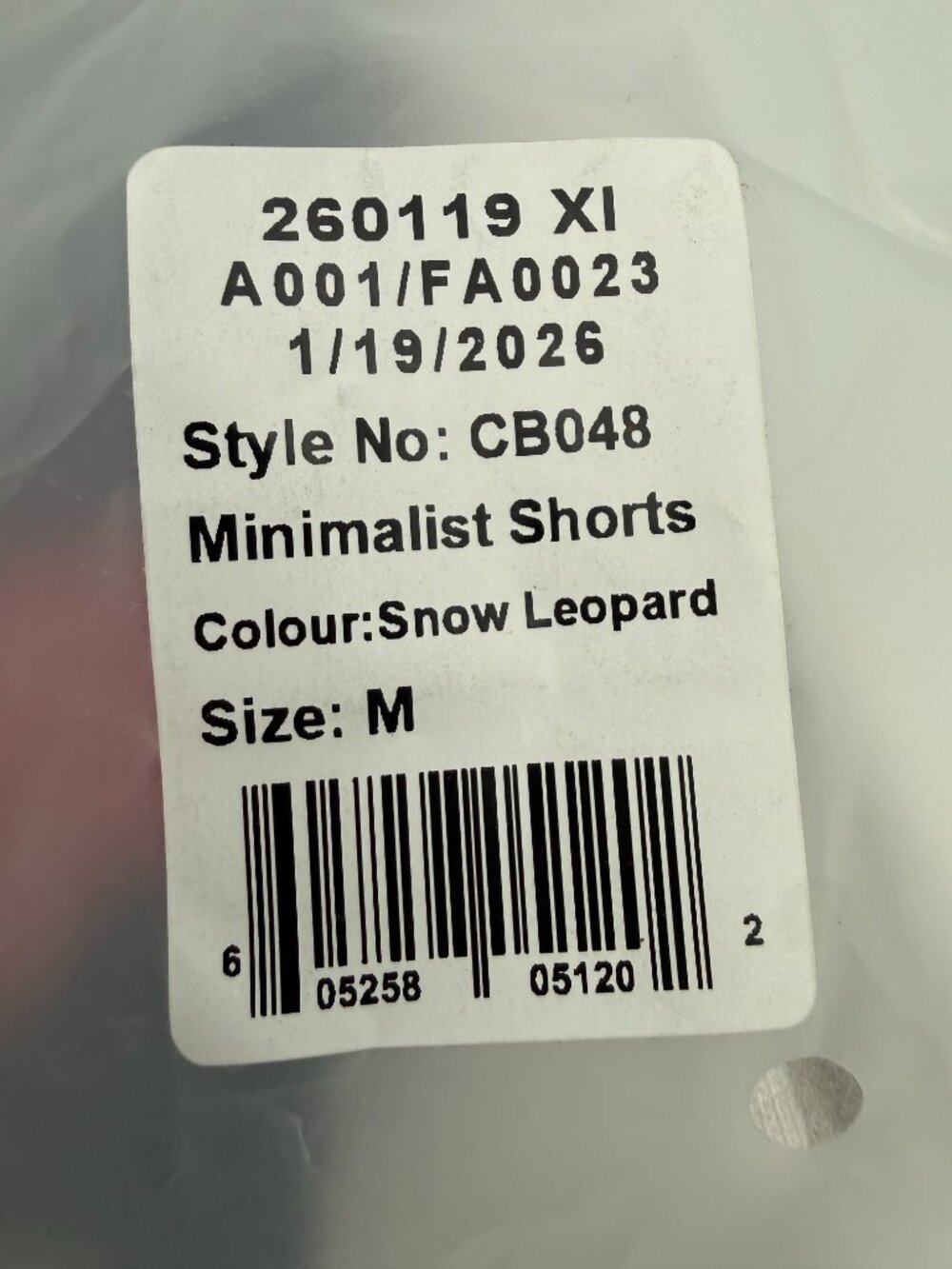 Comfrt Minimalist Shorts Snow Leopard Size Medium M - Picture 2 of 10
